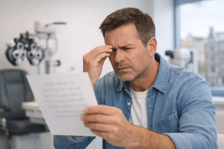 Onderzoek naar wazig zien door een optometrist in Amsterdam